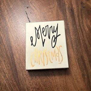 Merry Christmas box sign